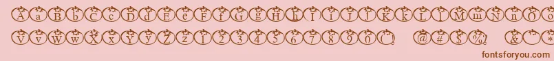 Tomate Font – Brown Fonts on Pink Background