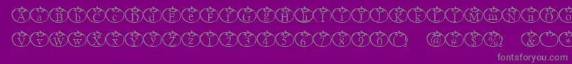 Tomate Font – Gray Fonts on Purple Background