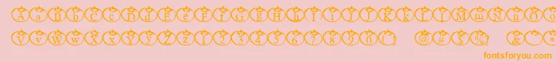 Tomate Font – Orange Fonts on Pink Background