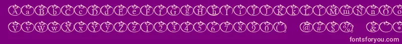 Tomate Font – Pink Fonts on Purple Background