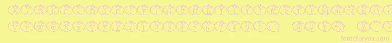 Tomate Font – Pink Fonts on Yellow Background