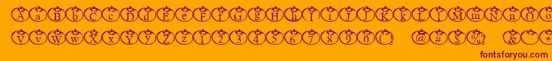 Tomate Font – Purple Fonts on Orange Background