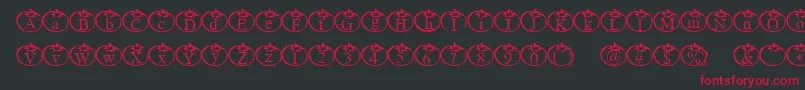 Tomate Font – Red Fonts on Black Background