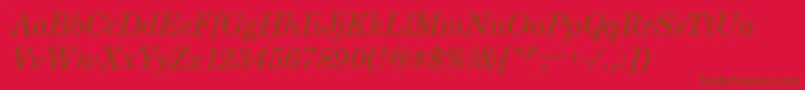 Шрифт CenturyschteeItalic – коричневые шрифты на красном фоне