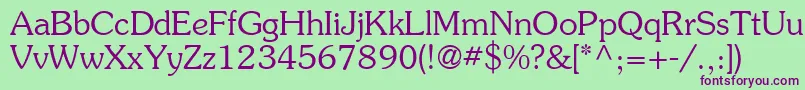 AgsouvenircyrRoman Font – Purple Fonts on Green Background