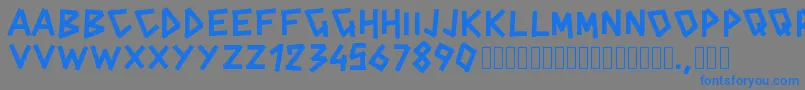 Pwcinderblox Font – Blue Fonts on Gray Background