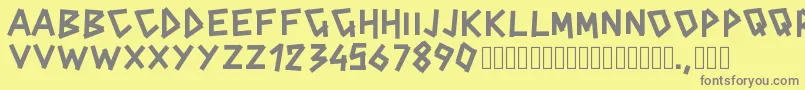 Pwcinderblox Font – Gray Fonts on Yellow Background