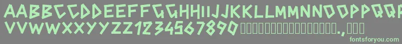 Pwcinderblox Font – Green Fonts on Gray Background