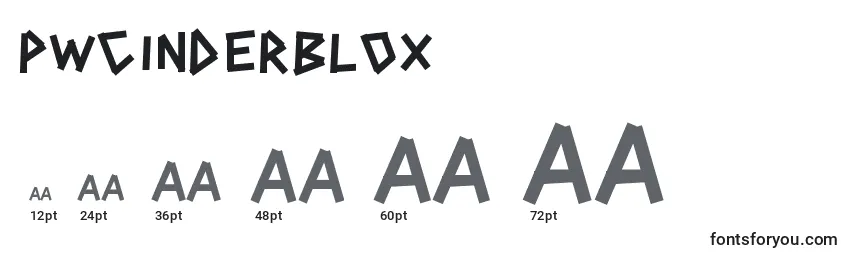 Размеры шрифта Pwcinderblox