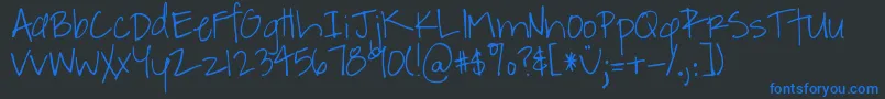DjbABitOfFlaire Font – Blue Fonts on Black Background