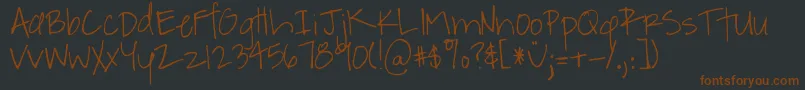 DjbABitOfFlaire Font – Brown Fonts on Black Background