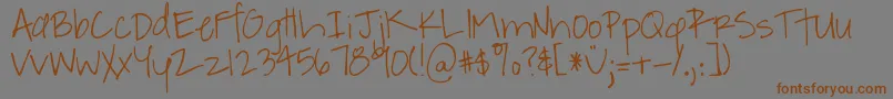 DjbABitOfFlaire Font – Brown Fonts on Gray Background