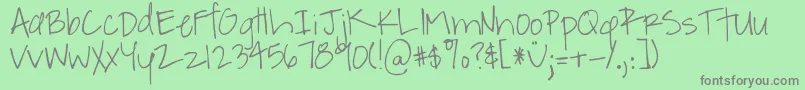 DjbABitOfFlaire Font – Gray Fonts on Green Background