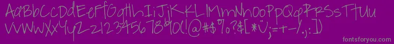 DjbABitOfFlaire Font – Gray Fonts on Purple Background