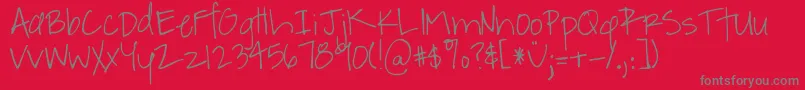 DjbABitOfFlaire Font – Gray Fonts on Red Background