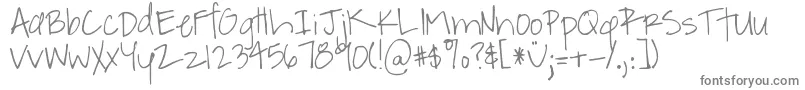 DjbABitOfFlaire Font – Gray Fonts on White Background