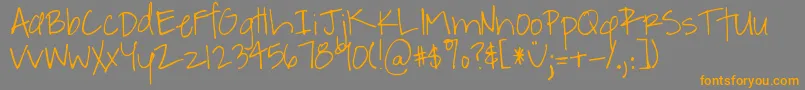 DjbABitOfFlaire Font – Orange Fonts on Gray Background