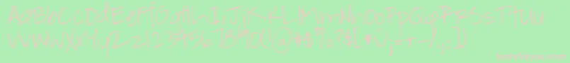 DjbABitOfFlaire Font – Pink Fonts on Green Background