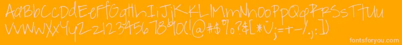 More about DjbABitOfFlaire Font DjbABitOfFlaire Font – Pink Fonts on Orange Background