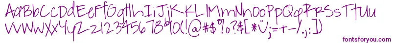 DjbABitOfFlaire Font – Purple Fonts on White Background