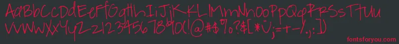 DjbABitOfFlaire Font – Red Fonts on Black Background