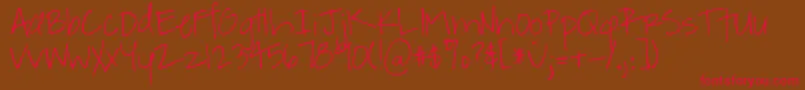 DjbABitOfFlaire Font – Red Fonts on Brown Background