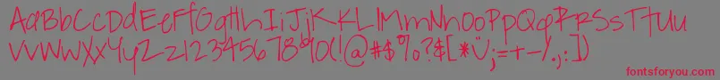 DjbABitOfFlaire Font – Red Fonts on Gray Background