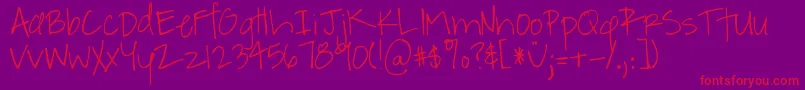 DjbABitOfFlaire Font – Red Fonts on Purple Background