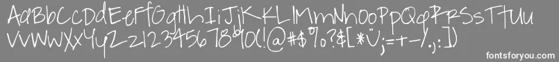 DjbABitOfFlaire Font – White Fonts on Gray Background