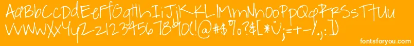 DjbABitOfFlaire Font – White Fonts on Orange Background