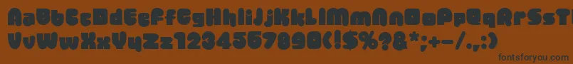 Jellybean-fontti – mustat fontit ruskealla taustalla