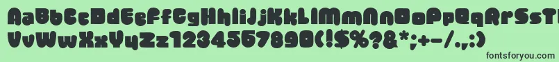 Jellybean Font – Black Fonts on Green Background