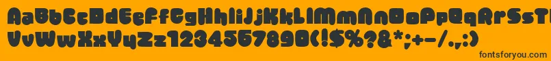 Jellybean Font – Black Fonts on Orange Background