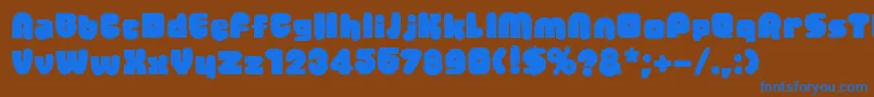 Jellybean Font – Blue Fonts on Brown Background
