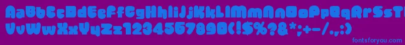 Jellybean Font – Blue Fonts on Purple Background