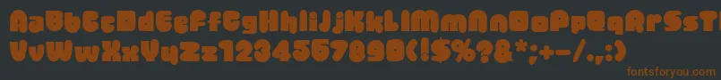 Jellybean Font – Brown Fonts on Black Background