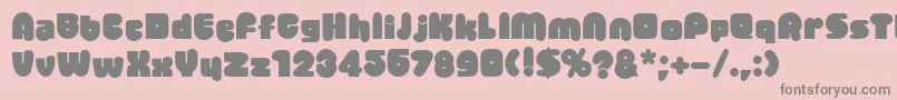 フォントJellybean – ピンクの背景に灰色の文字