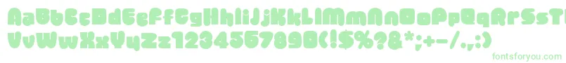 Jellybean Font – Green Fonts on White Background