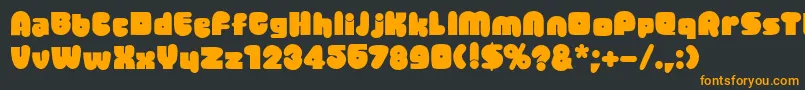 フォントJellybean – 黒い背景にオレンジの文字