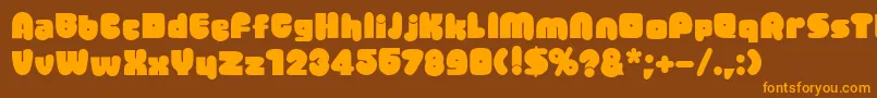 Jellybean Font – Orange Fonts on Brown Background