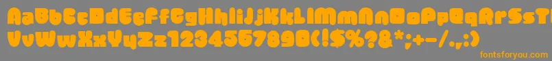 Jellybean-Schriftart – Orangefarbene Schriften auf grauem Hintergrund