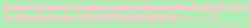 Jellybean Font – Pink Fonts on Green Background