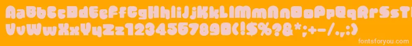 Jellybean Font – Pink Fonts on Orange Background