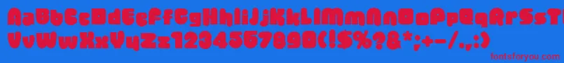 Jellybean Font – Red Fonts on Blue Background