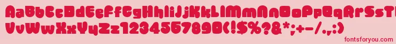 Jellybean Font – Red Fonts on Pink Background