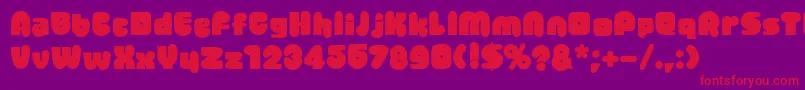 Jellybean Font – Red Fonts on Purple Background