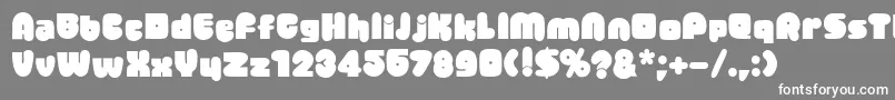 Jellybean Font – White Fonts on Gray Background