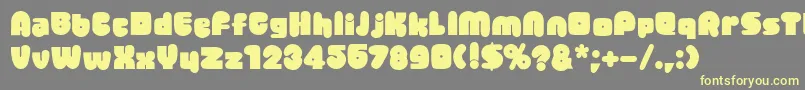 Jellybean Font – Yellow Fonts on Gray Background