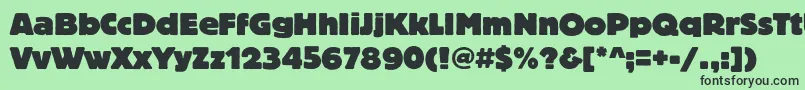 Blocheavyc Font – Black Fonts on Green Background