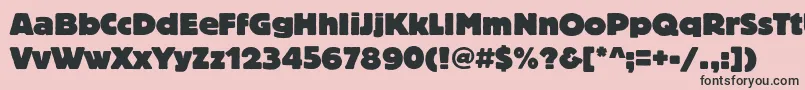 Blocheavyc Font – Black Fonts on Pink Background